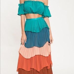 Long maxi skirt set size large